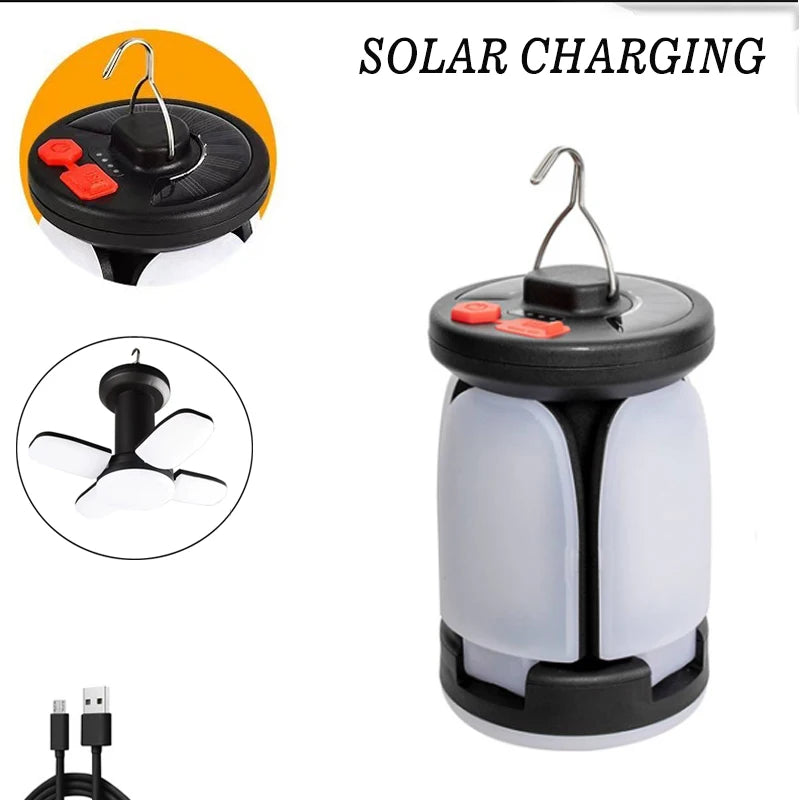 Rechargeable LED Camping Lantern – Folding Floodlight with 3 Light Modes for Outdoor Adventures