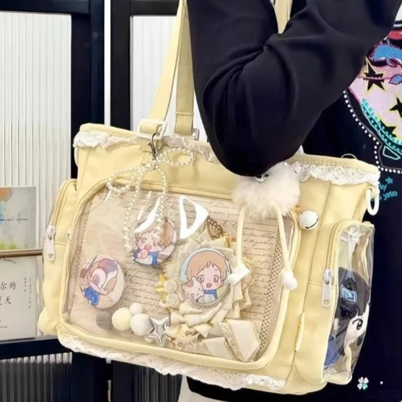 Ballet Girl Ita Bag Japanese Anime Crossbody Shoulder Handbag Canvas Messenger Bag for Women Gift