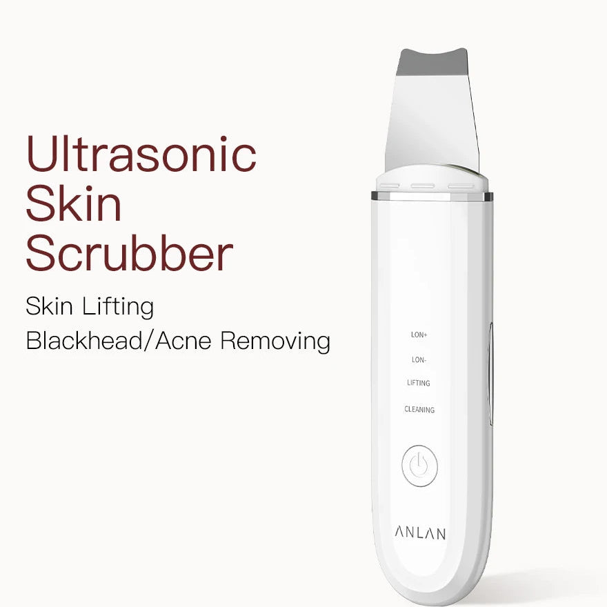 ANLAN Ultrasonic Skin Scrubber Deep Facial Cleansing Device with Ion Care and EMS Lifting