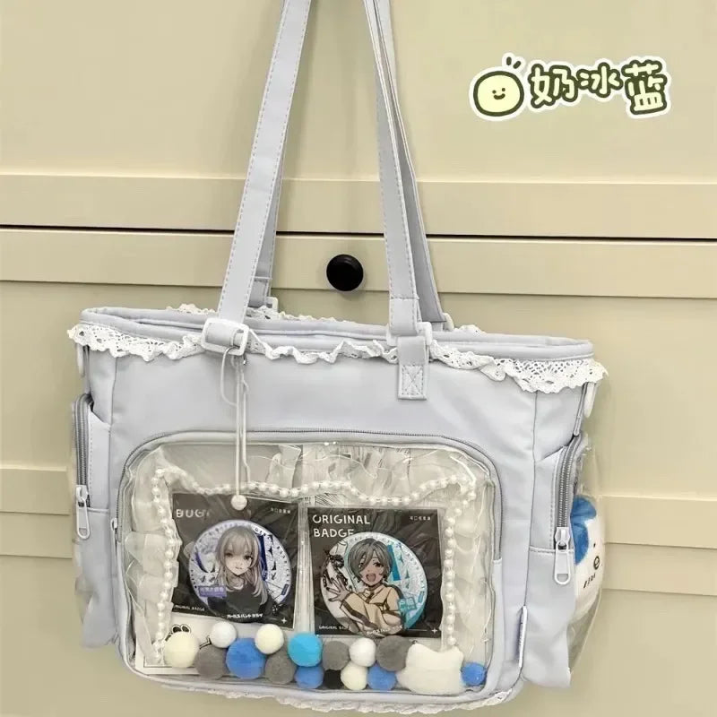 Ballet Girl Ita Bag Japanese Anime Crossbody Shoulder Handbag Canvas Messenger Bag for Women Gift