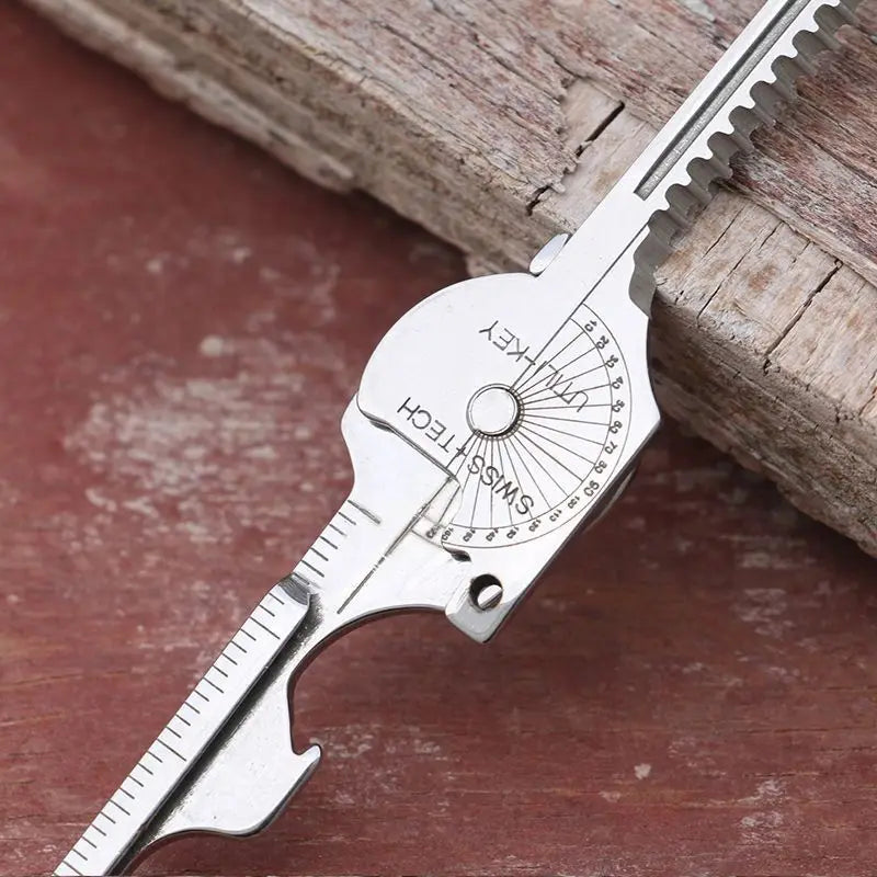 8-in-1 Multi-Tool Keychain for Camping & Survival Compact Utility Pliers Screwdriver Bottle Opener