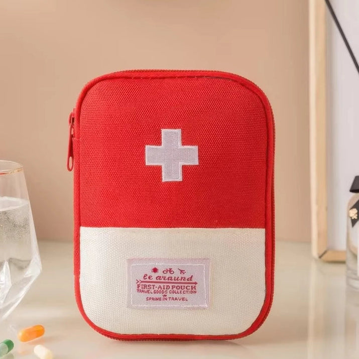 Portable Travel Medicine Bag First Aid Kit Organizer Compact Pill Storage Pouch Multi Layer