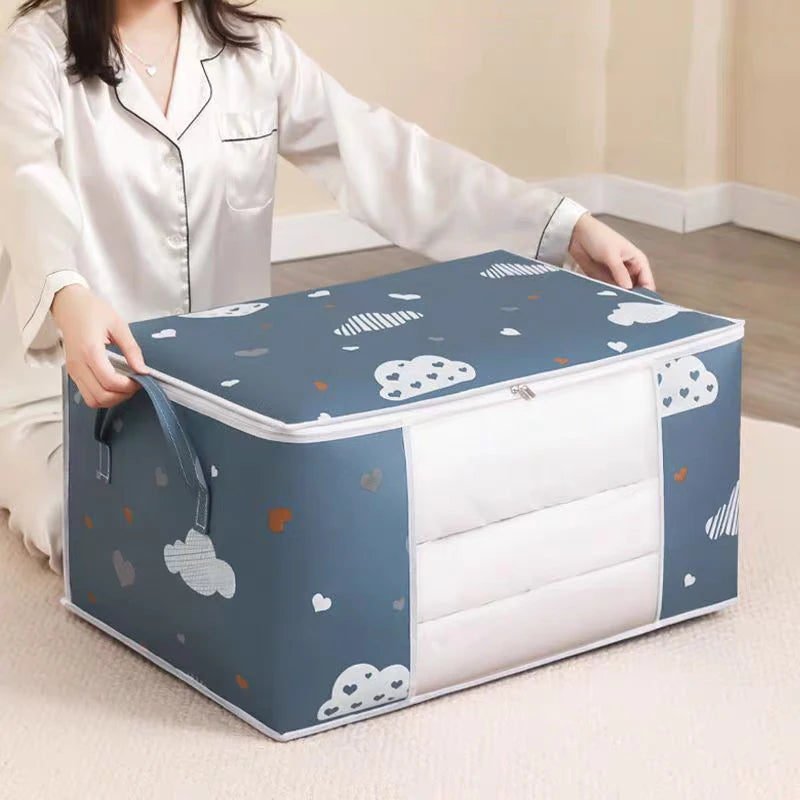 Large Capacity Clothes Storage Bags Waterproof Quilt Organiser Wardrobe Closet Box Set