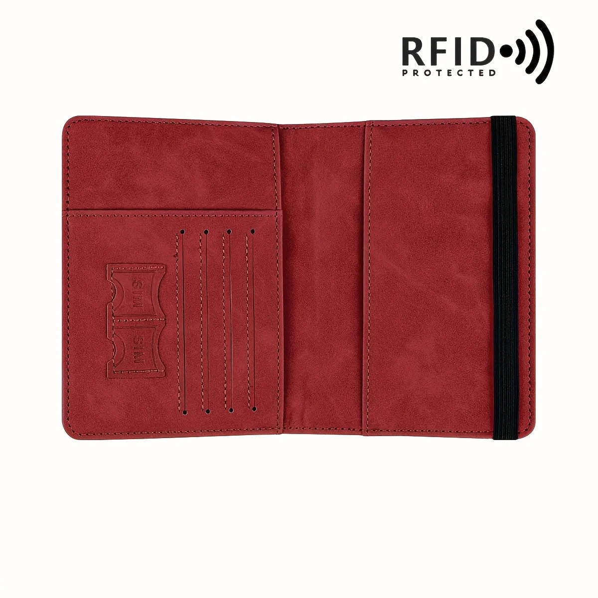 Retro PU Passport Holder RFID Blocking Travel Wallet with Card Slots Multi-Function Travel Organiser