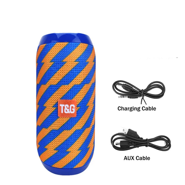 T&G TG117 Portable Bluetooth Speaker Waterproof IPX5 Outdoor Loudspeaker with FM Radio TWS