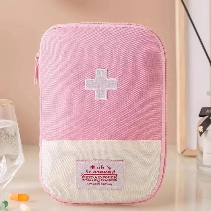 Portable Travel Medicine Bag First Aid Kit Organizer Compact Pill Storage Pouch Multi Layer