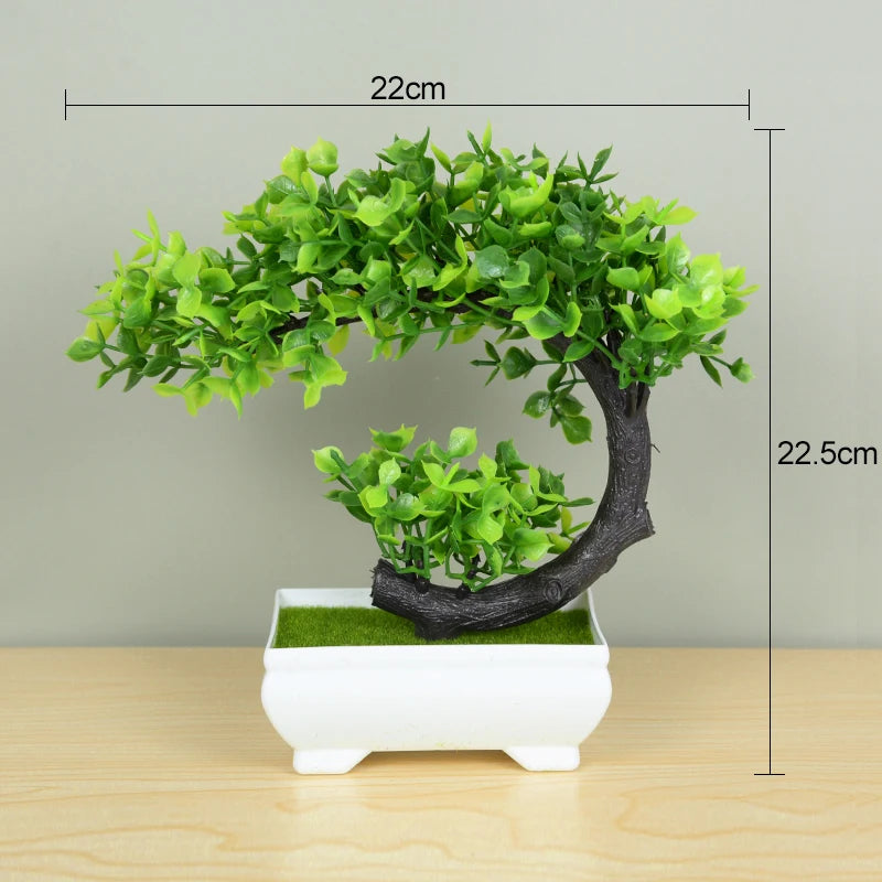 Artificial Bonsai Plant – Small Potted Faux Tree for Home, Table, Garden, Office & Hotel Décor