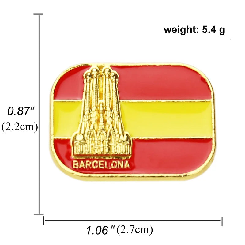 National Flags Enamel Pins Brooch Set – France, Spain, USA, UK, Italy, Canada, Dubai & More Gifts