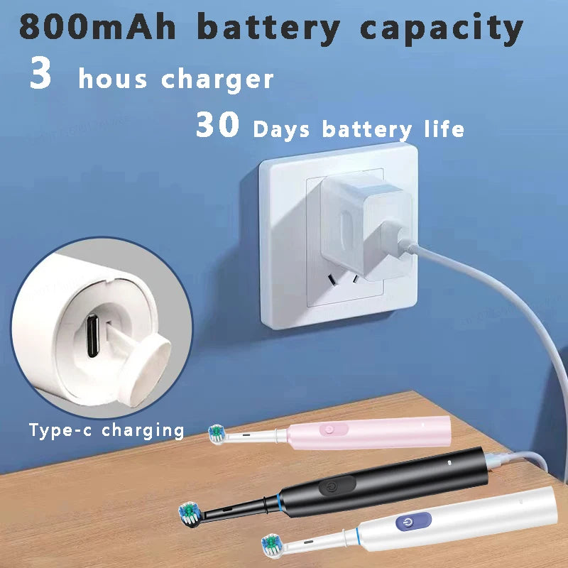 REVOLVE ELECTRIC TOOTHBRUSH – Rechargeable 5-Mode Waterproof Toothbrush for Deep Cleaning & Whitening
