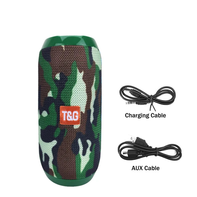 T&G TG117 Portable Bluetooth Speaker Waterproof IPX5 Outdoor Loudspeaker with FM Radio TWS
