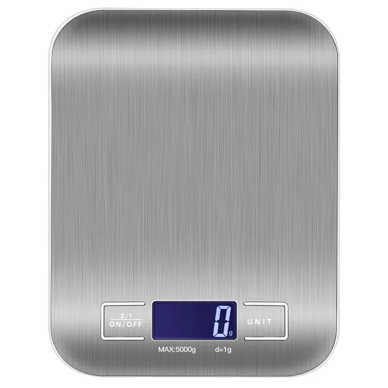 Digital Kitchen Scale 5kg/1g LCD Display Waterproof Stainless Steel High Precision Food Measuring