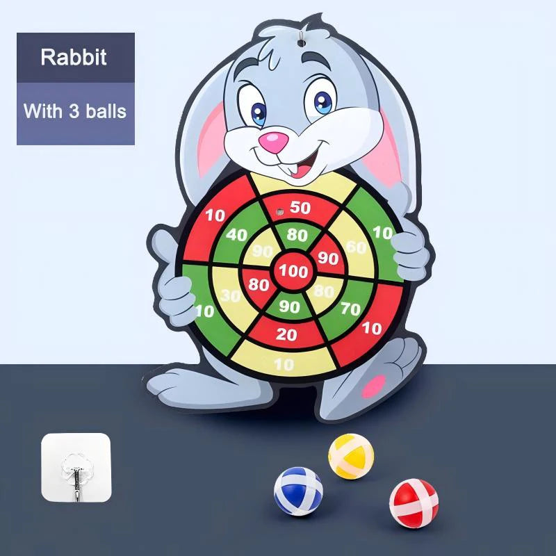 Montessori Sticky Ball Dart Board Game for Kids Indoor Sports Toy Gift Age 3-7 Family Fun