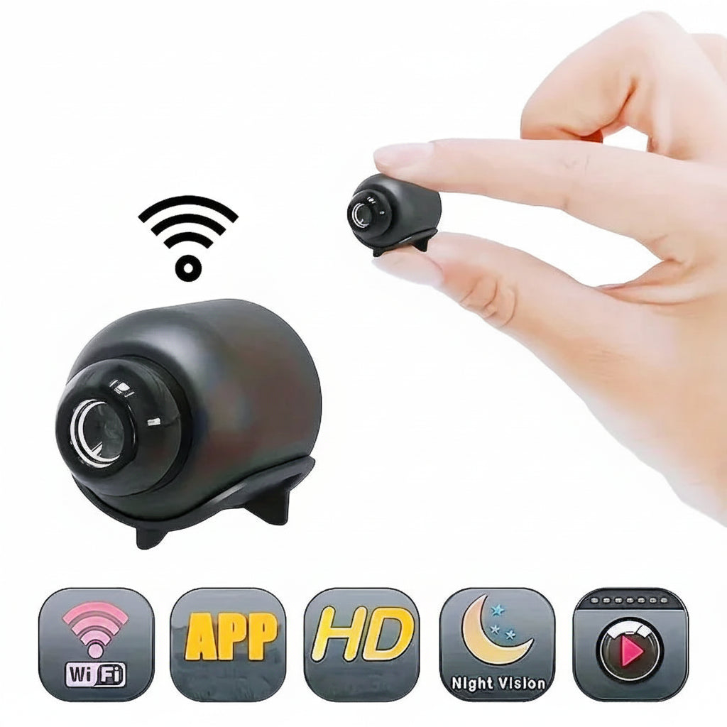 1080P HD Mini WiFi Camera – Indoor Security Surveillance, Baby Monitor with Night Vision & Audio