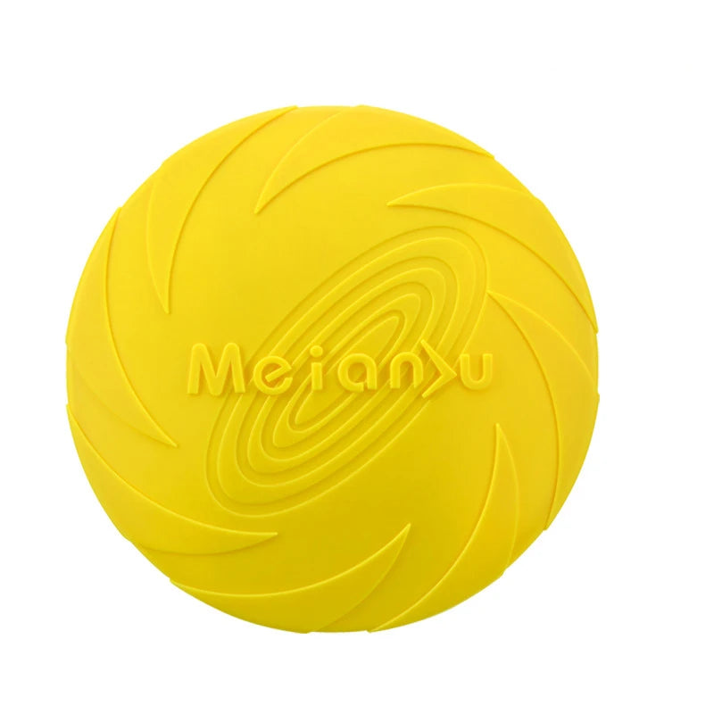 Silicone Flying Disc Dog Toy Durable Chew Resistant Outdoor Training Fetch Toy Multicolour
