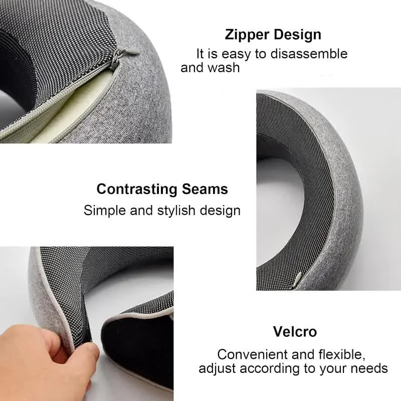 Memory Foam U-Shaped Travel Neck Pillow | Snail Style Portable Neck Support