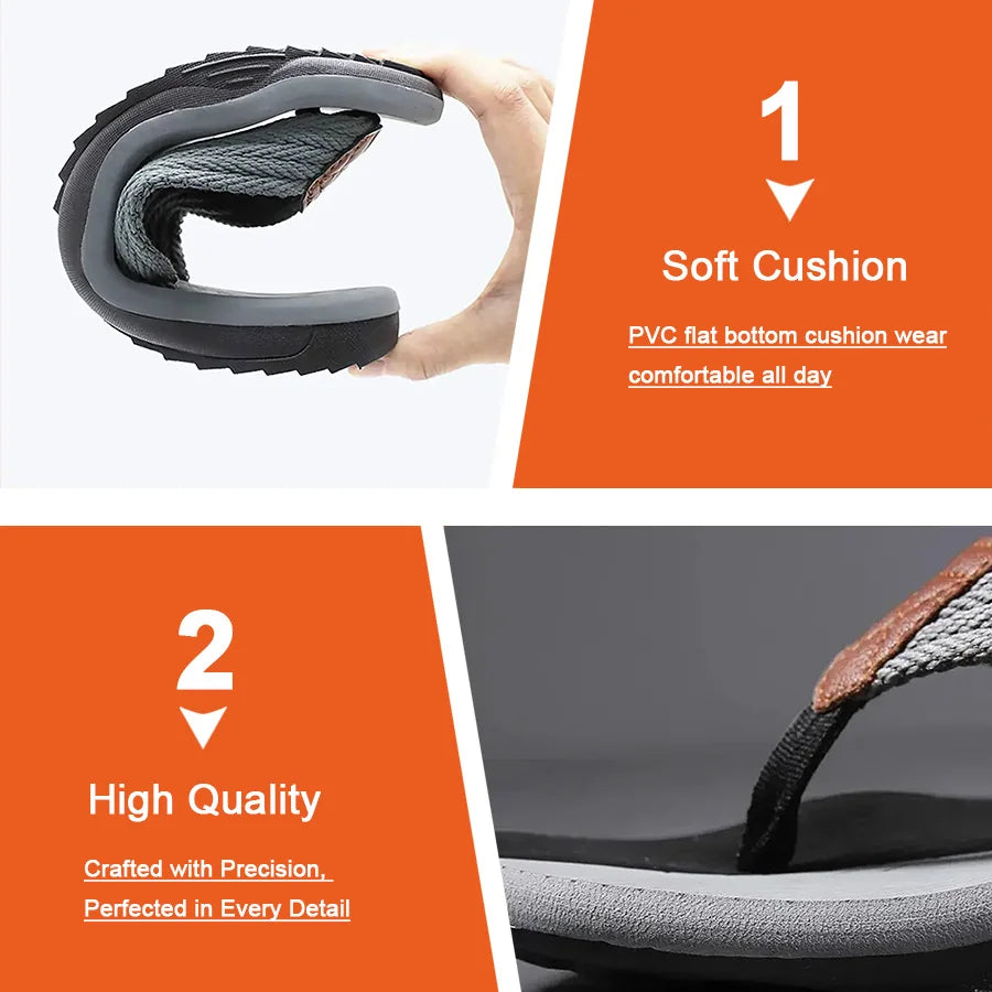 PMOISTE Flip Flops Summer Beach Slippers EVA Non-Slip Comfortable Casual Outdoor Shoes