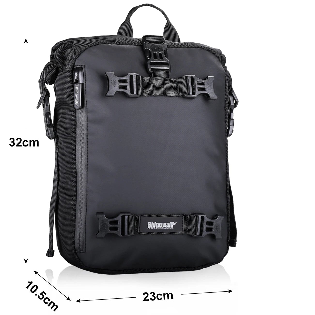 RHINOWALK Motorcycle Back Seat Bag – 10/20/30L Waterproof Saddle Bag, Multifunctional Backpack