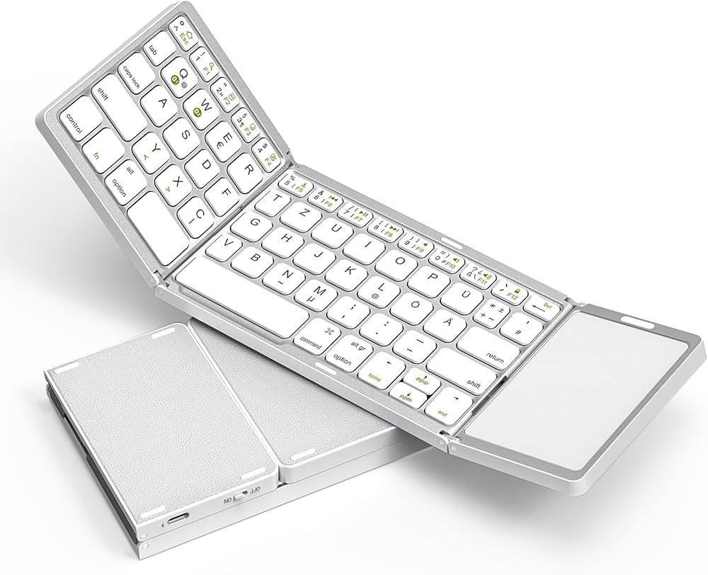Mini Wireless Folding Keyboard with Touchpad Bluetooth for Windows, Android, iOS, iPad & Phone