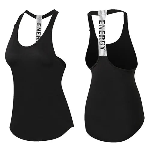Women’s Sleeveless Backless Gym Yoga Workout Top Quick-Dry Fitness Activewear Training Shirt