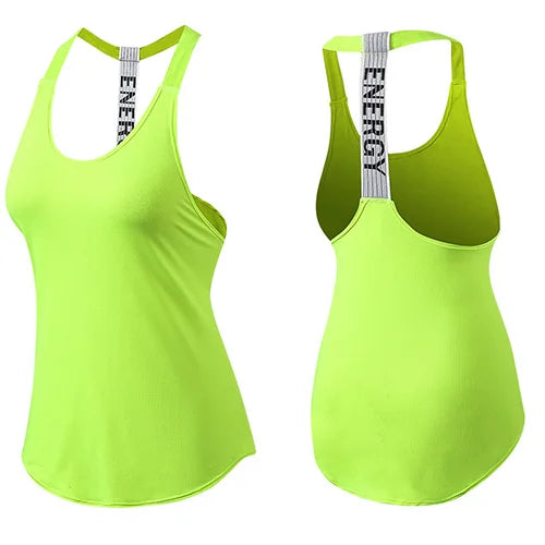 Women’s Sleeveless Backless Gym Yoga Workout Top Quick-Dry Fitness Activewear Training Shirt