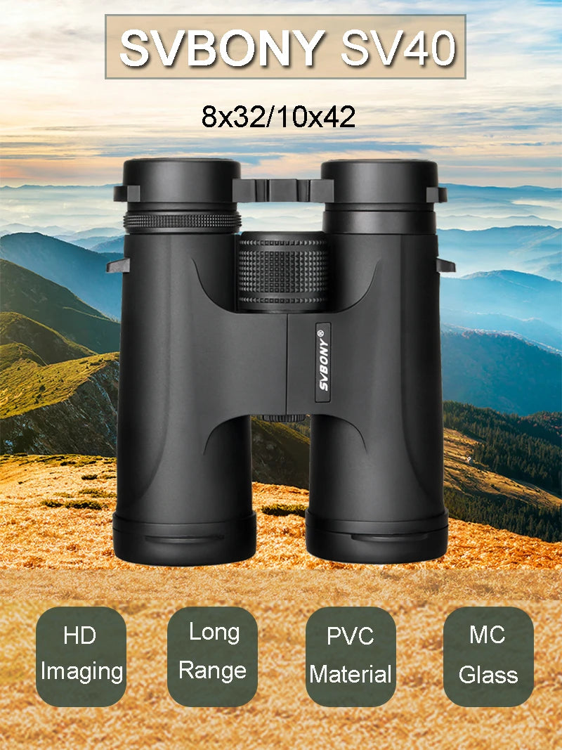 SVBONY SV40 Binoculars 10x42/8x32 HD Outdoor Telescope for Hiking, Camping, Bird Watching, Travel