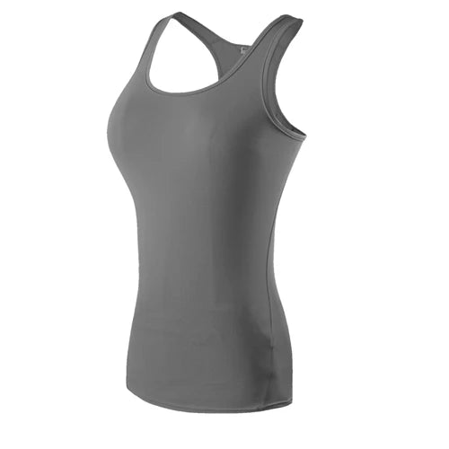 Womens Quick Dry Gym Tank Top Breathable Stretch Fitness Vest Running Yoga Workout Top NZ