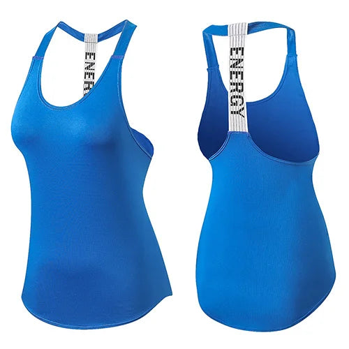 Women’s Sleeveless Backless Gym Yoga Workout Top Quick-Dry Fitness Activewear Training Shirt