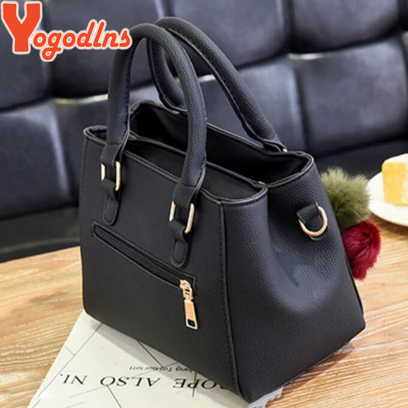 YOGODLNS Women Beading Pendant Handbag Ladies Embossed Shoulder Messenger Bag High-Quality Fashion