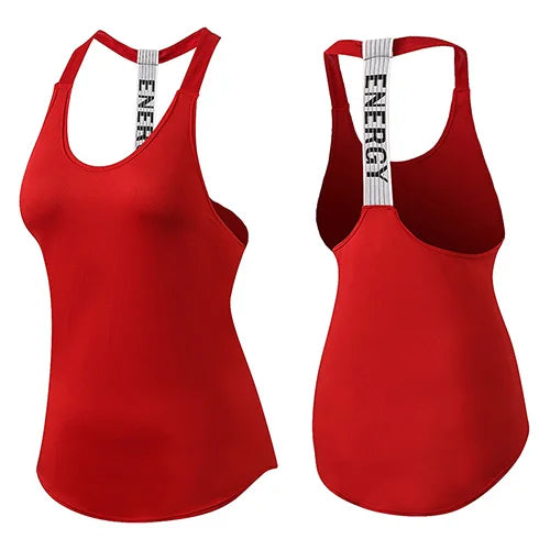 Women’s Sleeveless Backless Gym Yoga Workout Top Quick-Dry Fitness Activewear Training Shirt