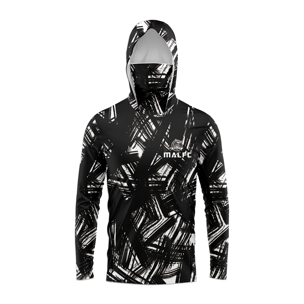 Men’s Hooded Long Sleeve Fishing Shirt UPF50 UV Protection Quick Dry Moisture Wicking Outdoor Top