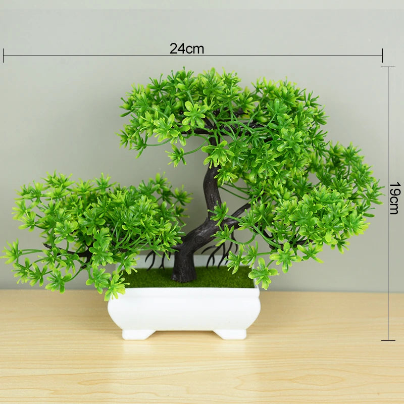 Artificial Bonsai Plant – Small Potted Faux Tree for Home, Table, Garden, Office & Hotel Décor