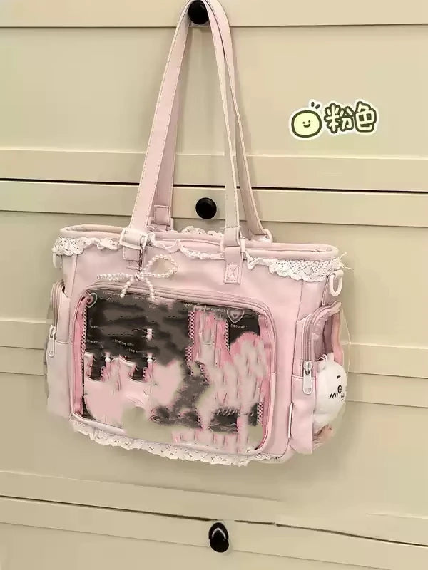 Ballet Girl Ita Bag Japanese Anime Crossbody Shoulder Handbag Canvas Messenger Bag for Women Gift