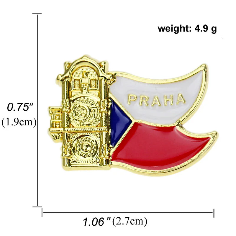 National Flags Enamel Pins Brooch Set – France, Spain, USA, UK, Italy, Canada, Dubai & More Gifts