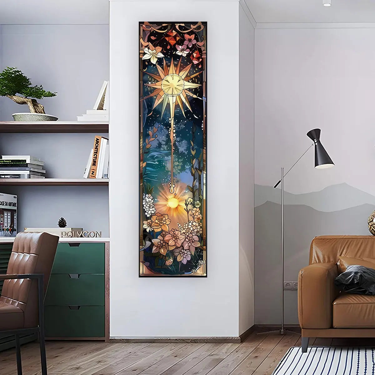 Gothic Witchy Sun Moon Tapestry Wall Hanging Aesthetic Bedroom Living Room Decor Celestial Wall Art