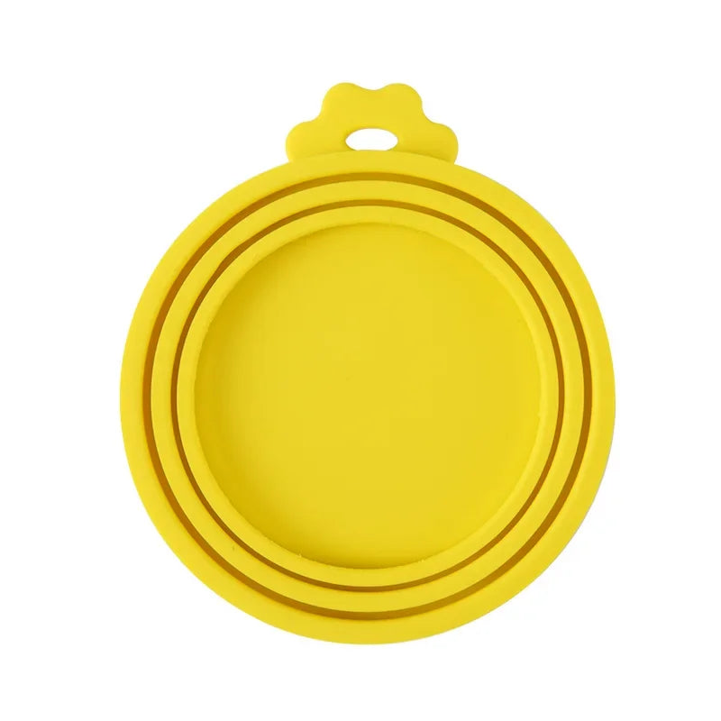 Silicone Pet Food Can Lid Reusable Seal Cover for Dog and Cat Food Tins in 3 Sizes with Spoon