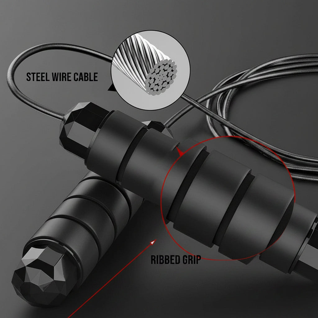 Adjustable Steel Wire Jump Rope for Fitness Training Skipping Workout Cardio Exercise Equipment