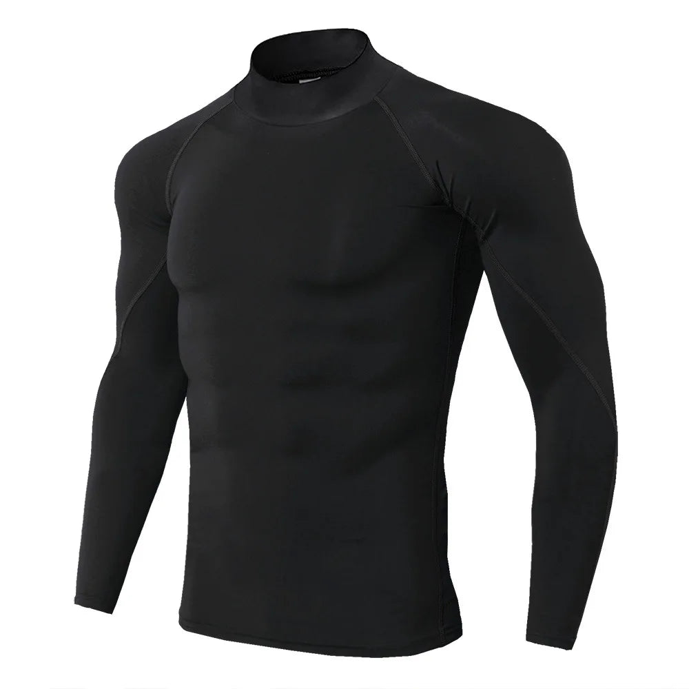 Long Sleeve Men’s Compression T-Shirt – Quick Dry Gym Top for Fitness, Running & Bodybuilding