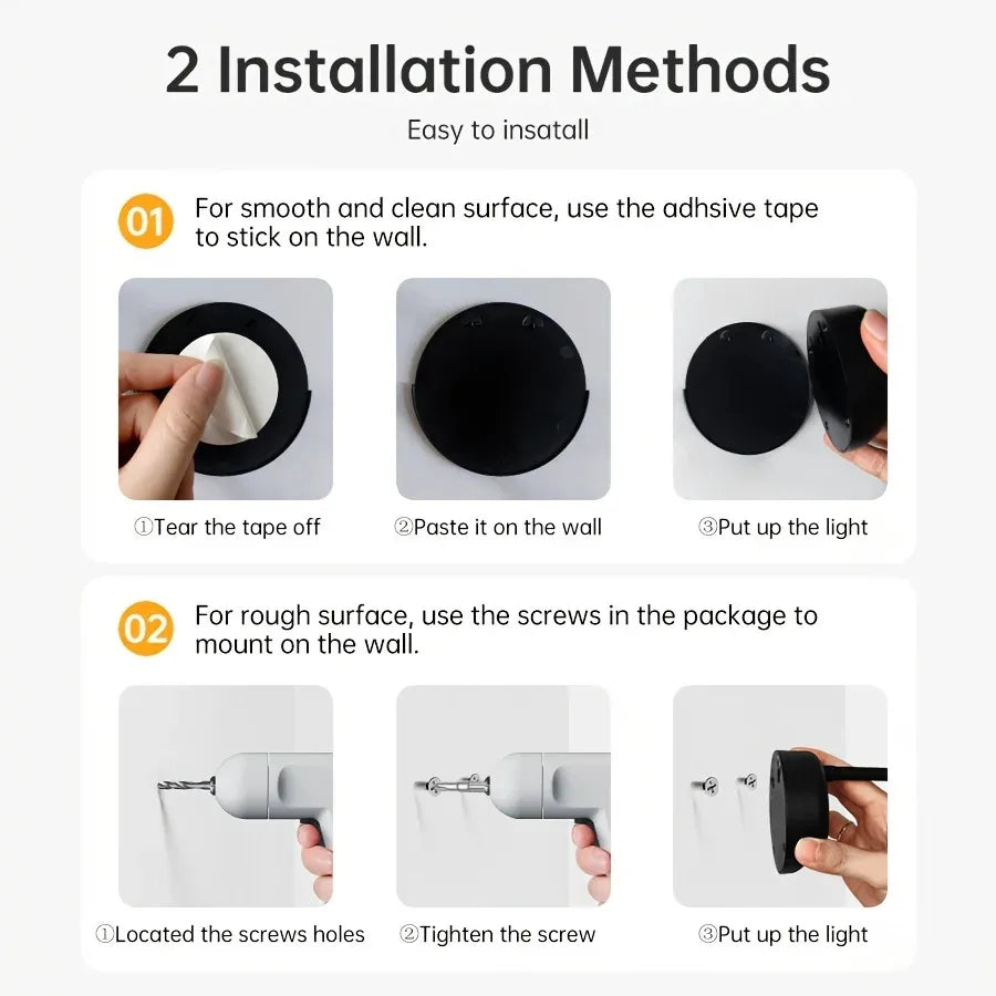 USB Rechargeable Motion Sensor Wall Light Dimmable LED Spotlight for Home Lighting & Artwork