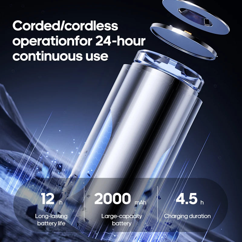 KINSCOTER Portable Air Conditioner Fan 2000mAh Quiet Desktop Tower Fan Wall Mount 3 Speeds