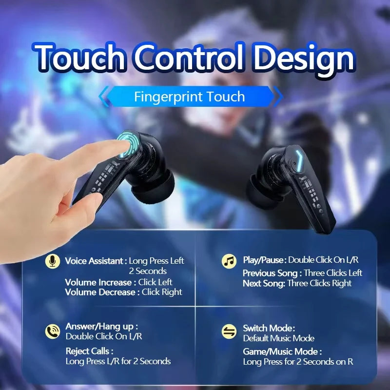 LENOVO GM2 Pro Bluetooth 5.3 Wireless Gaming Earbuds Low Latency Dual Mode + HD Mic Noise Reduction