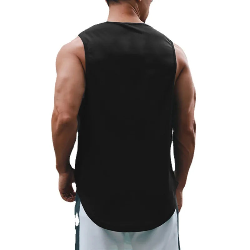 Men’s Sleeveless Gym Tank Top Quick Dry Workout Shirt Bodybuilding Fitness Basketball Training Vest