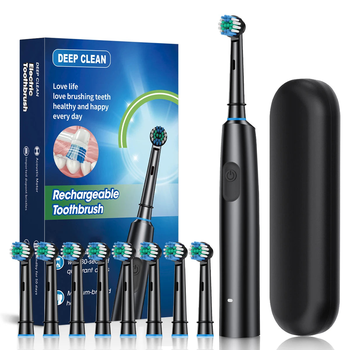 REVOLVE ELECTRIC TOOTHBRUSH – Rechargeable 5-Mode Waterproof Toothbrush for Deep Cleaning & Whitening