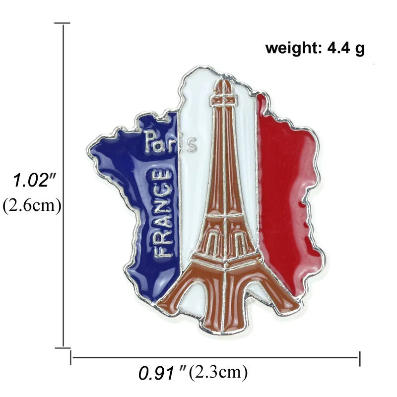 National Flags Enamel Pins Brooch Set – France, Spain, USA, UK, Italy, Canada, Dubai & More Gifts