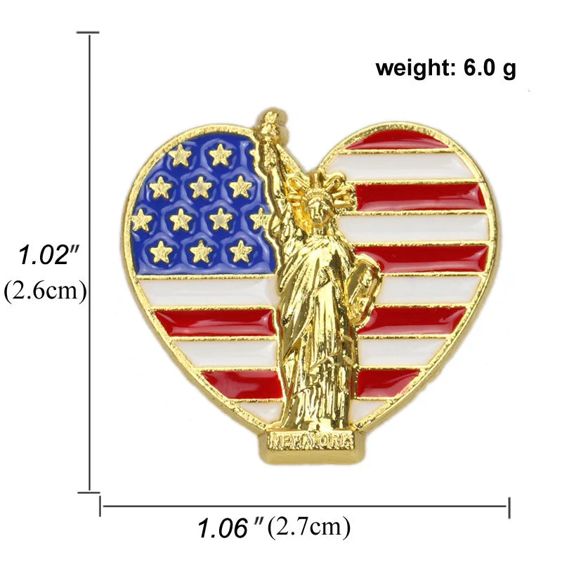 National Flags Enamel Pins Brooch Set – France, Spain, USA, UK, Italy, Canada, Dubai & More Gifts