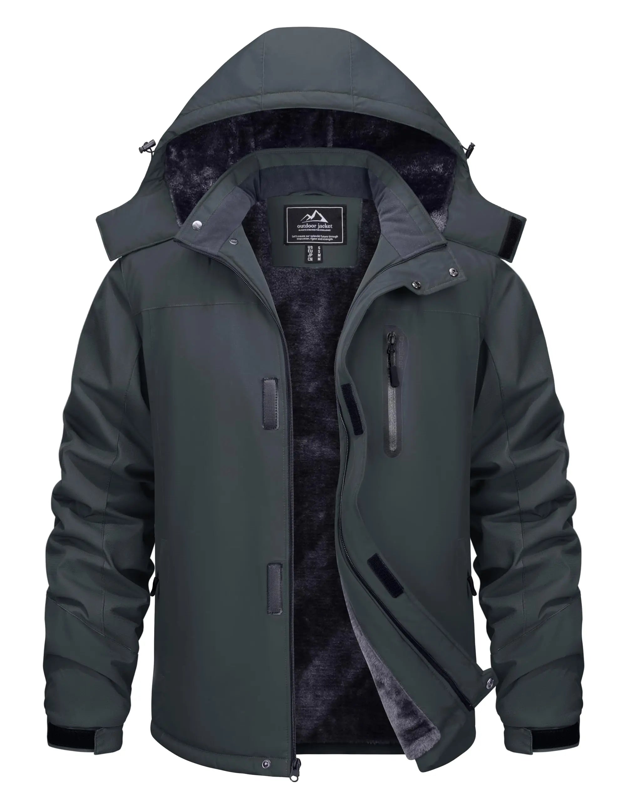 Mens Winter Ski Jacket Waterproof Fleece Lined Windproof Snowboard Hiking Coat Thermal Parka