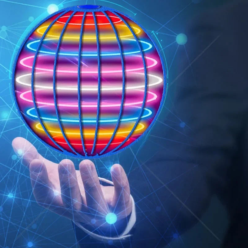 Flying Ball Toy - Hand Controlled Boomerang Drone with LED Lights Rechargeable Kids Gift