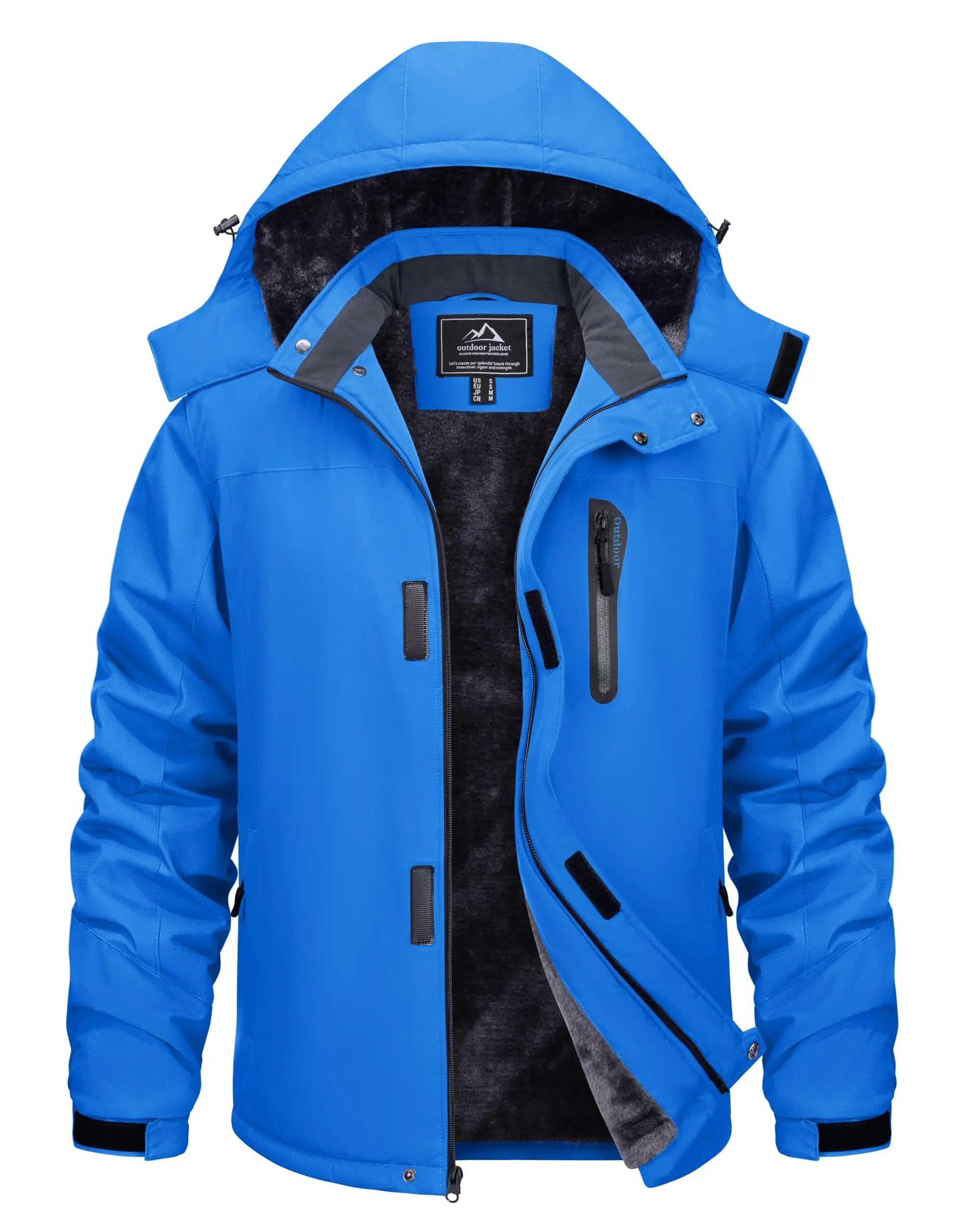 Mens Winter Ski Jacket Waterproof Fleece Lined Windproof Snowboard Hiking Coat Thermal Parka