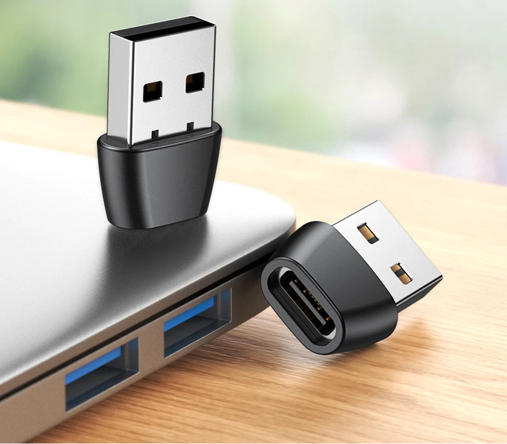 USB-C OTG Adapter Type-C Male to USB-C Female Data Transfer Charging Converter for Phones Laptops