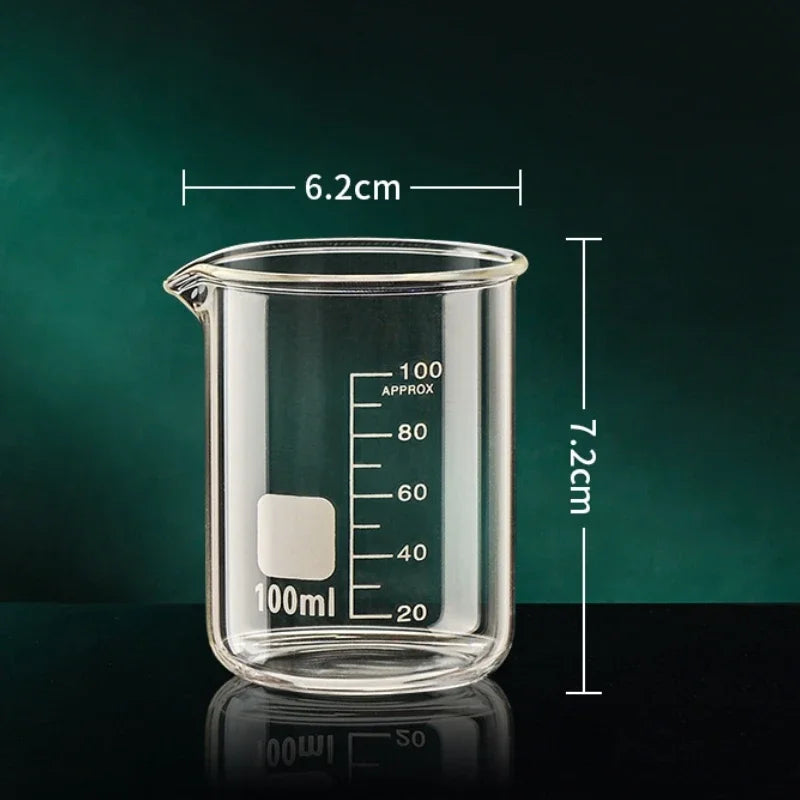 High Borosilicate Glass Measuring Cup Heat Resistant Clear Scale Beaker for Cooking Baking Kitchen
