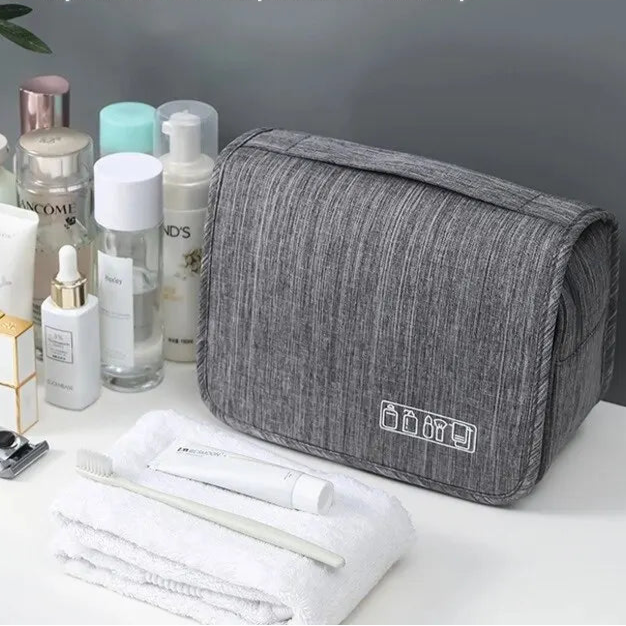 Foldable Hanging Toiletry Bag Organizer | Cosmetic Travel Bag for Business & Vacation Getaways